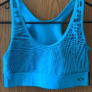 Oakley teal sports bra